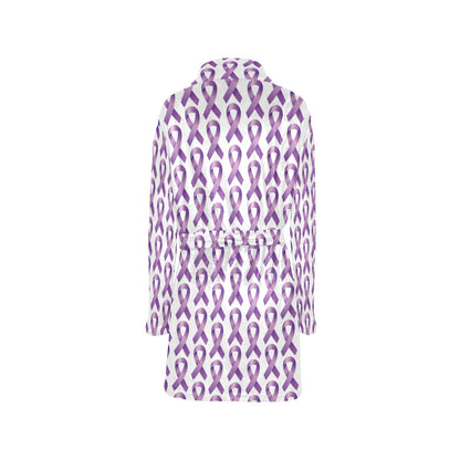 Pancreatic cancer Pattern Print Design A01 Women's Fleece Robe