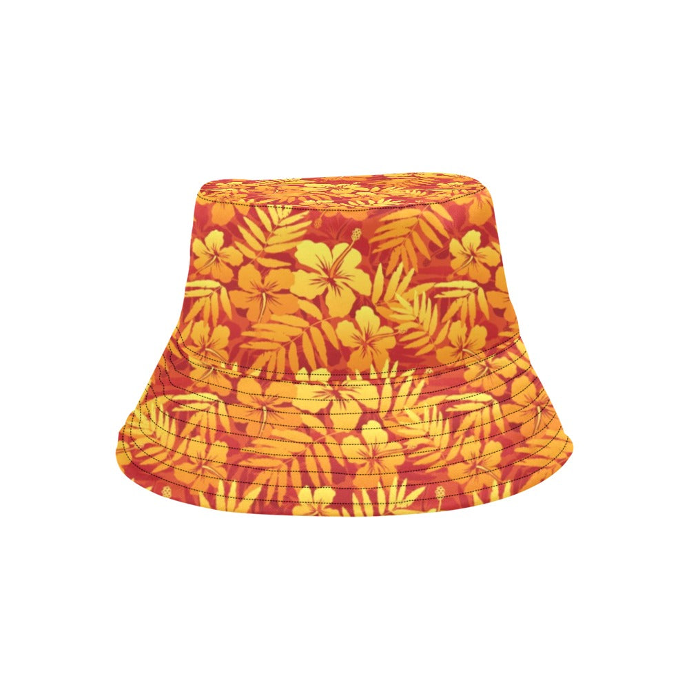 Hibiscus Summer Print Design LKS302 Unisex Bucket Hat