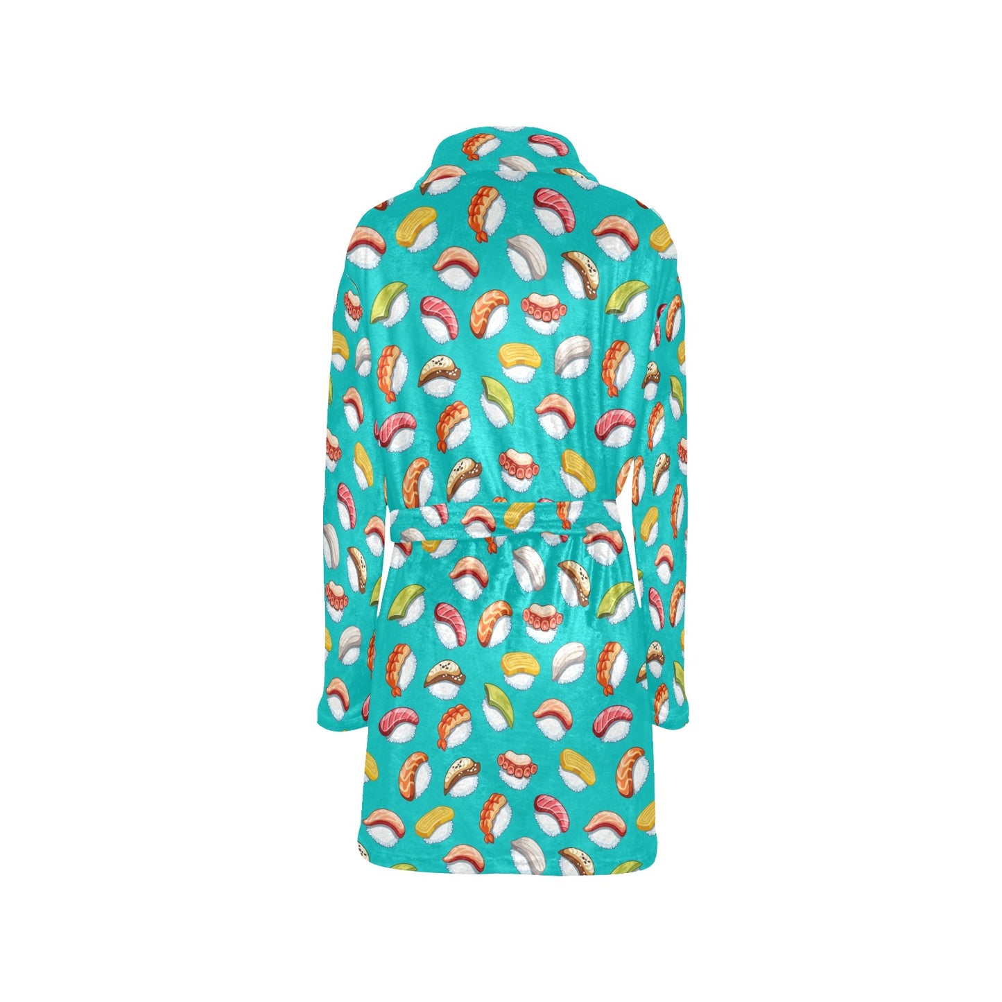 Sushi Themed Print Women's Fleece Robe