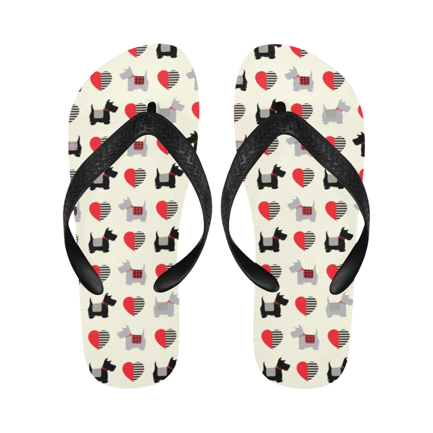 Scottish Terriers Print Design LKS3010 Flip Flops