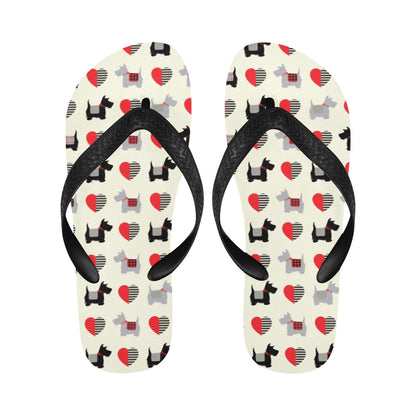 Scottish Terriers Print Design LKS3010 Flip Flops