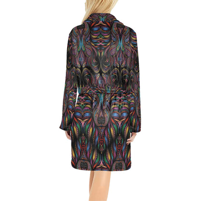Colorful Art Wolf Women's Fleece Robe
