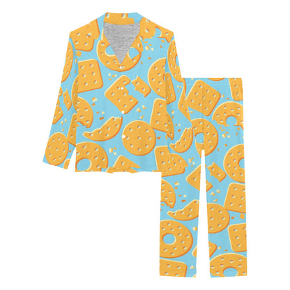 Cracker Pattern Print Design 02 Women's Long Pajama Set