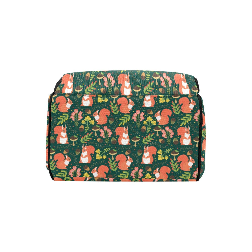 Squirrel Print Design LKS302 Diaper Bag Backpack