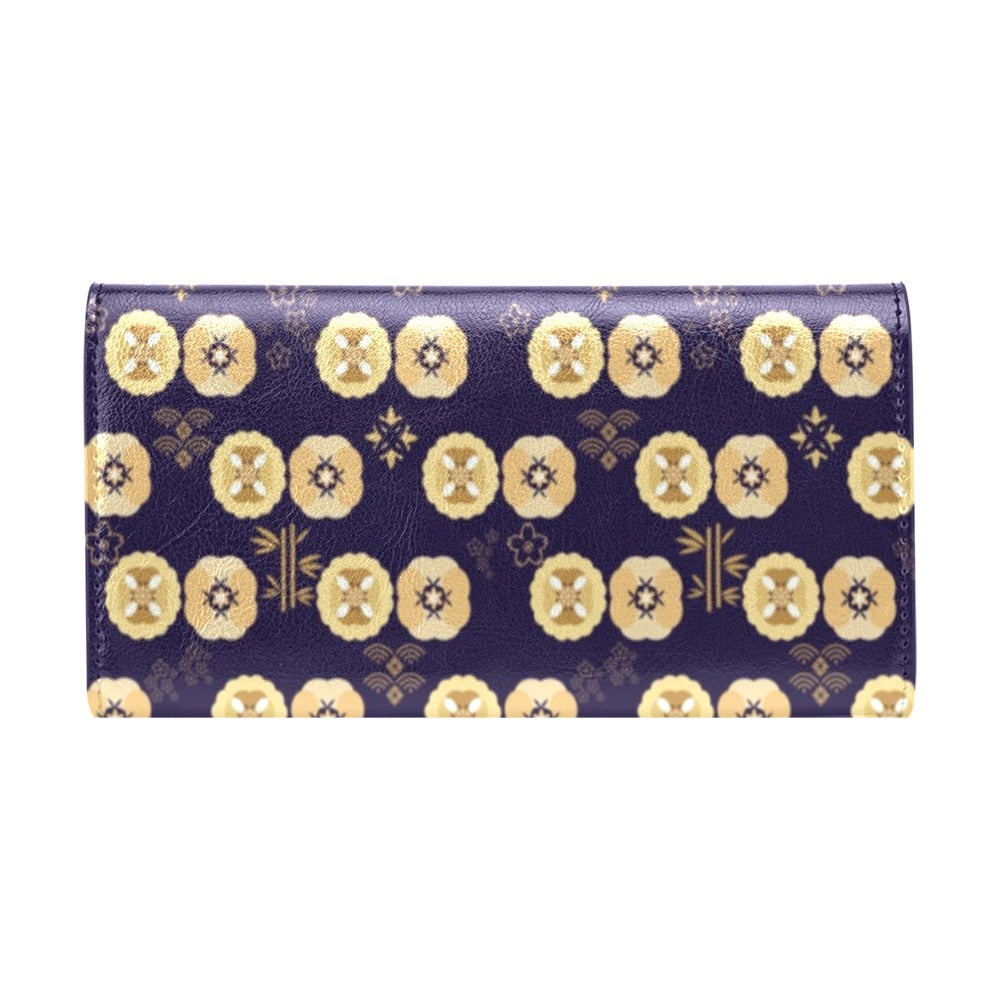 Sakura Print Design LKS303 Women's Trifold Wallet