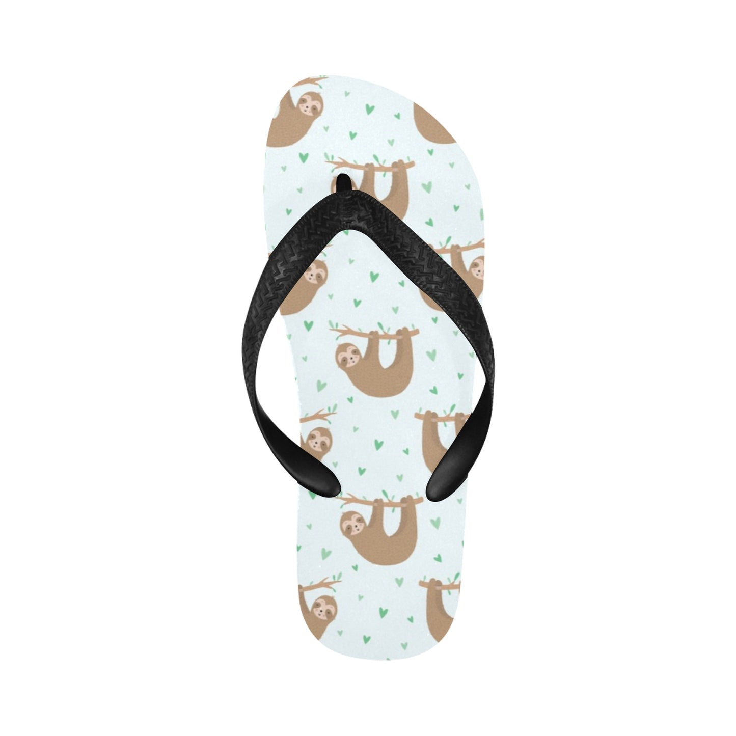 Sloth Print Design LKS308 Flip Flops