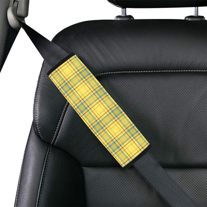 Tartan Yellow Print Design LKS301 Car Seat Belt Cover