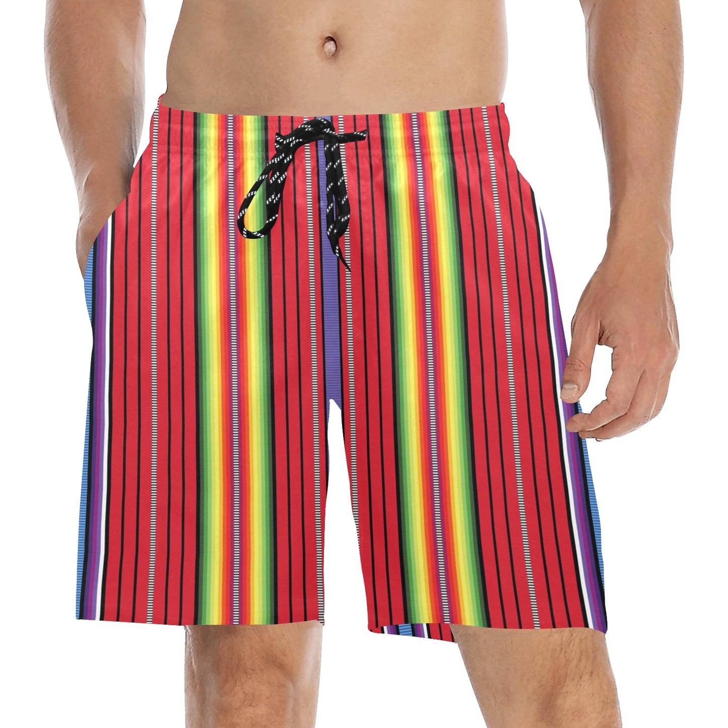 Serape Print Design LKS305 Men's Swim Trunks Beach Shorts