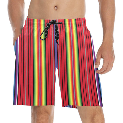 Serape Print Design LKS305 Men's Swim Trunks Beach Shorts