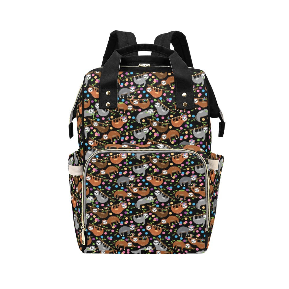 Sloth Print Design LKS306 Diaper Bag Backpack