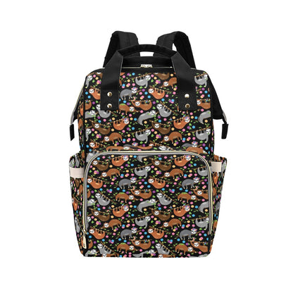 Sloth Print Design LKS306 Diaper Bag Backpack