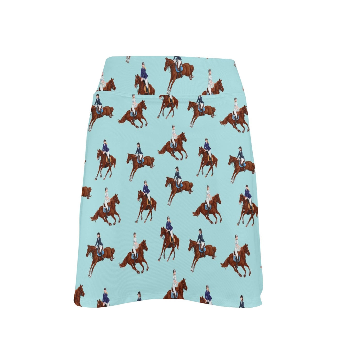 Equestrian Horse Riding Women's Golf Skirt with Pocket