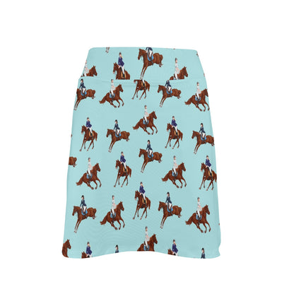 Equestrian Horse Riding 17" Golf & Pickleball Skort with Pockets