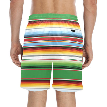 Serape Print Design LKS302 Men's Swim Trunks Beach Shorts