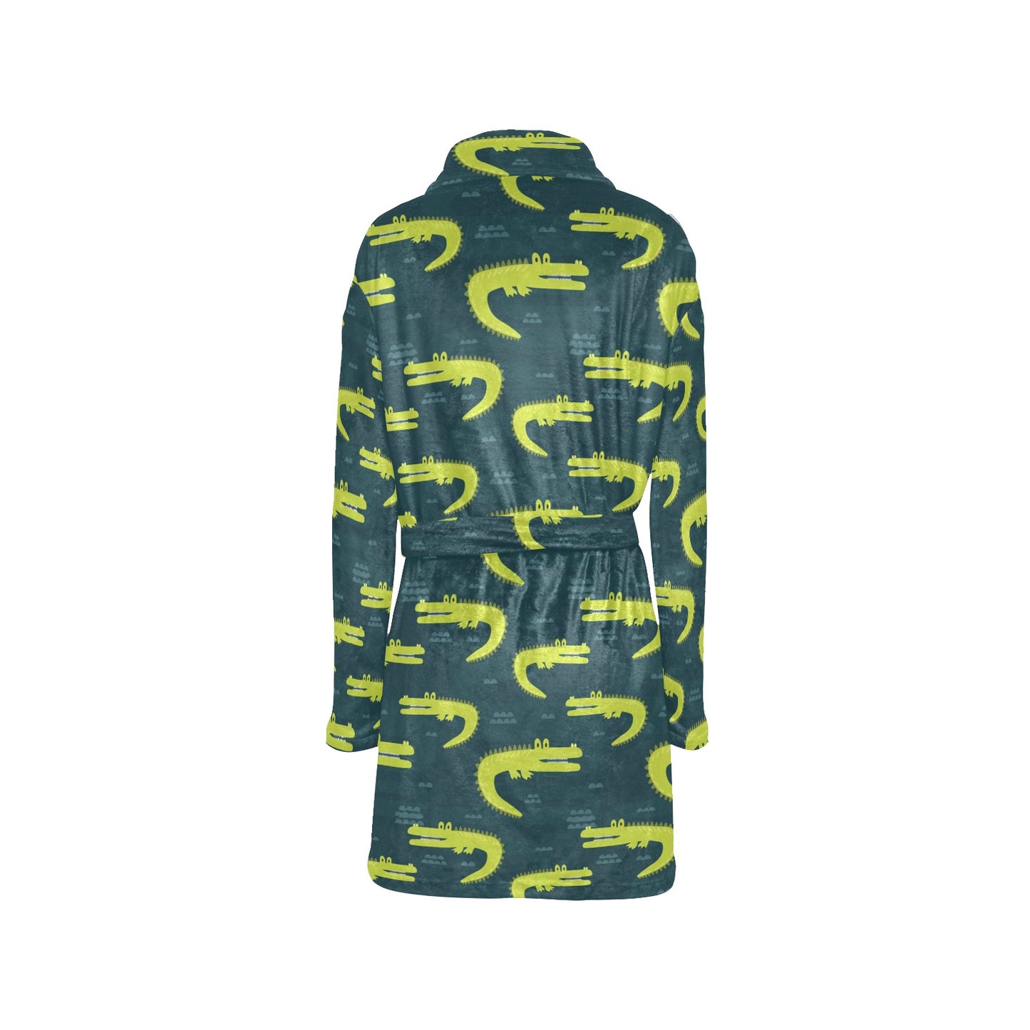 Alligator Pattern Print Design 03 Women's Fleece Robe