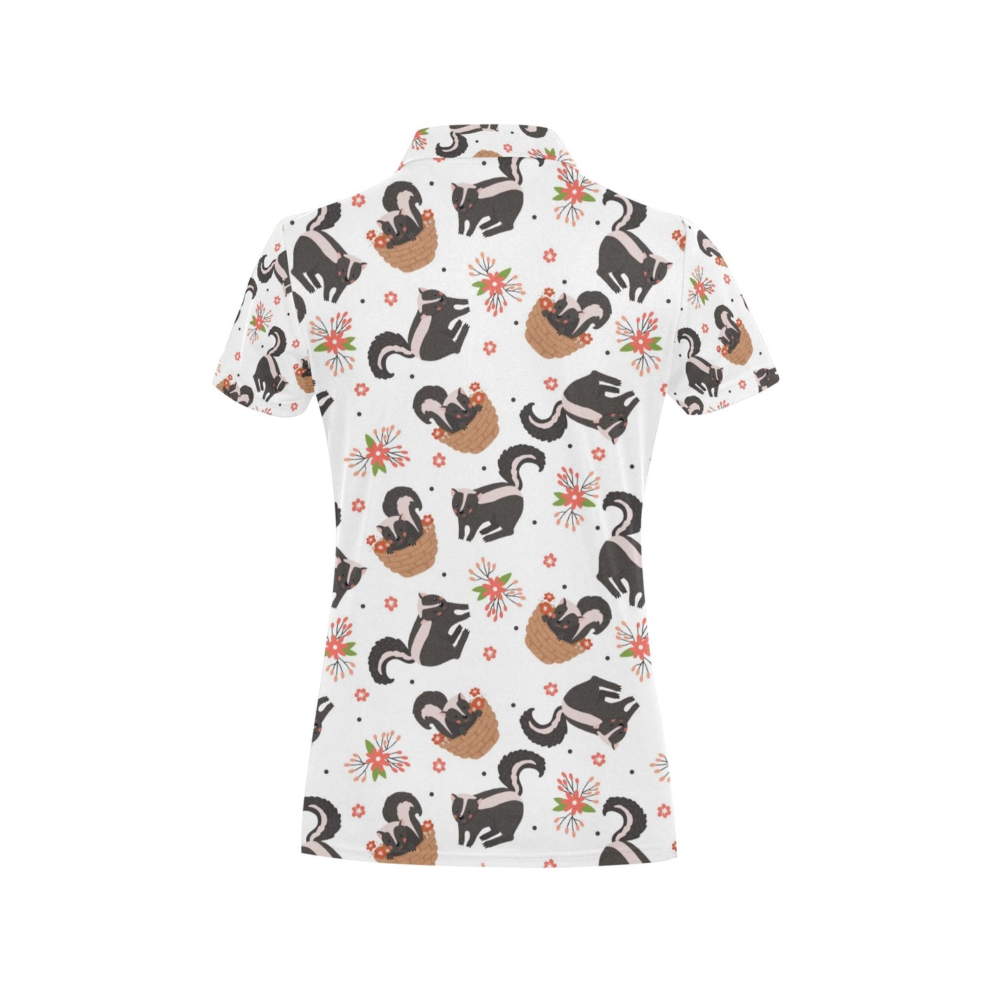 Skunk Print Design LKS304 Women's Polo Shirt