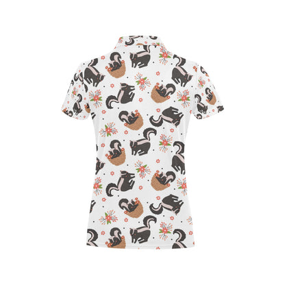 Skunk Print Design LKS304 Women's Polo Shirt