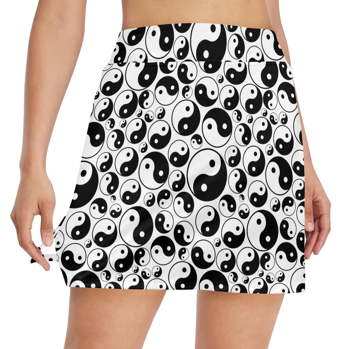 Yin Yang Print Design LKS302 17" Golf & Pickleball Skort with Pockets