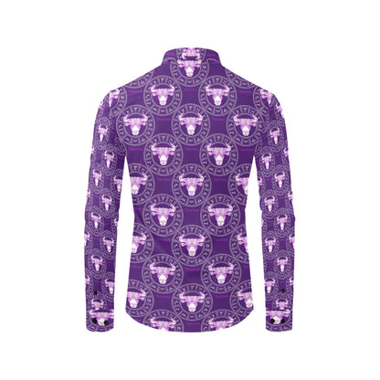 Taurus Print Design LKS303 Men's Long Sleeve Dress Shirt