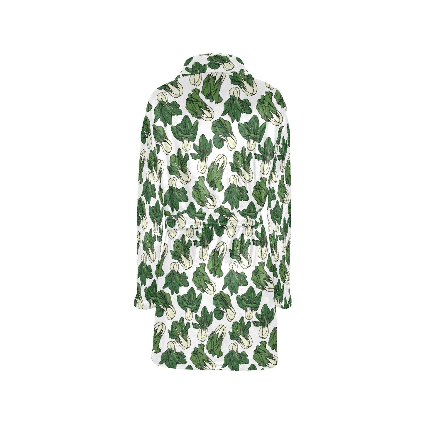 Bok Choy Pattern Print Design 02 Women's Fleece Robe