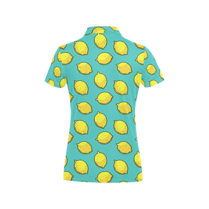 Lemon Pattern Print Design LM04 Women's Polo Shirt