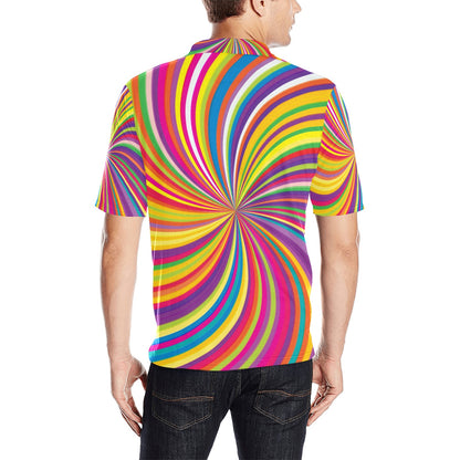 Vortex Print Design LKS301 Men Polo Shirt