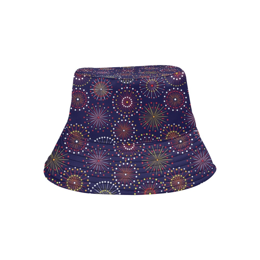 Firework Flower Style Print Design LKS302 Unisex Bucket Hat