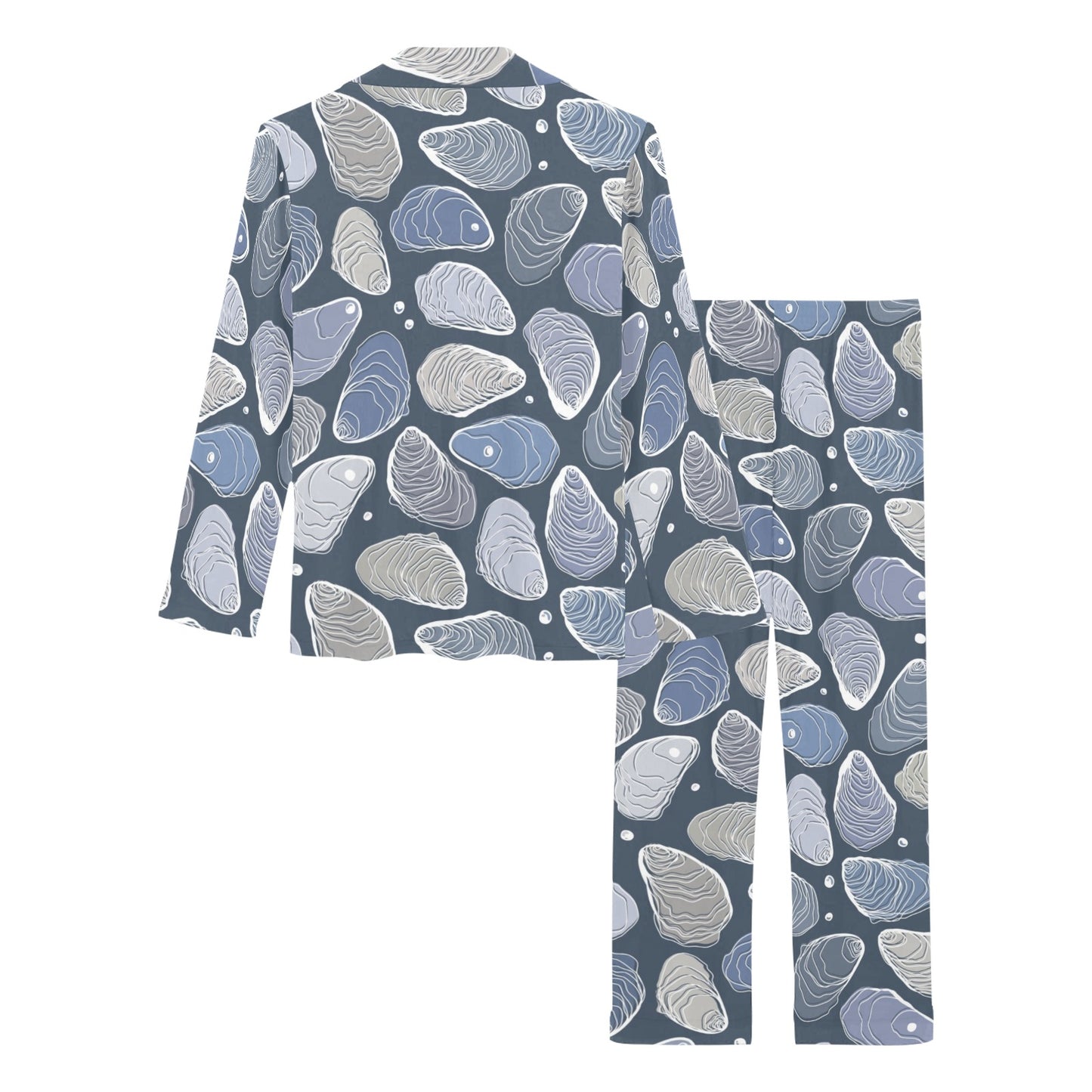 Oyster Pattern Print Design 02 Women's Long Pajama Set