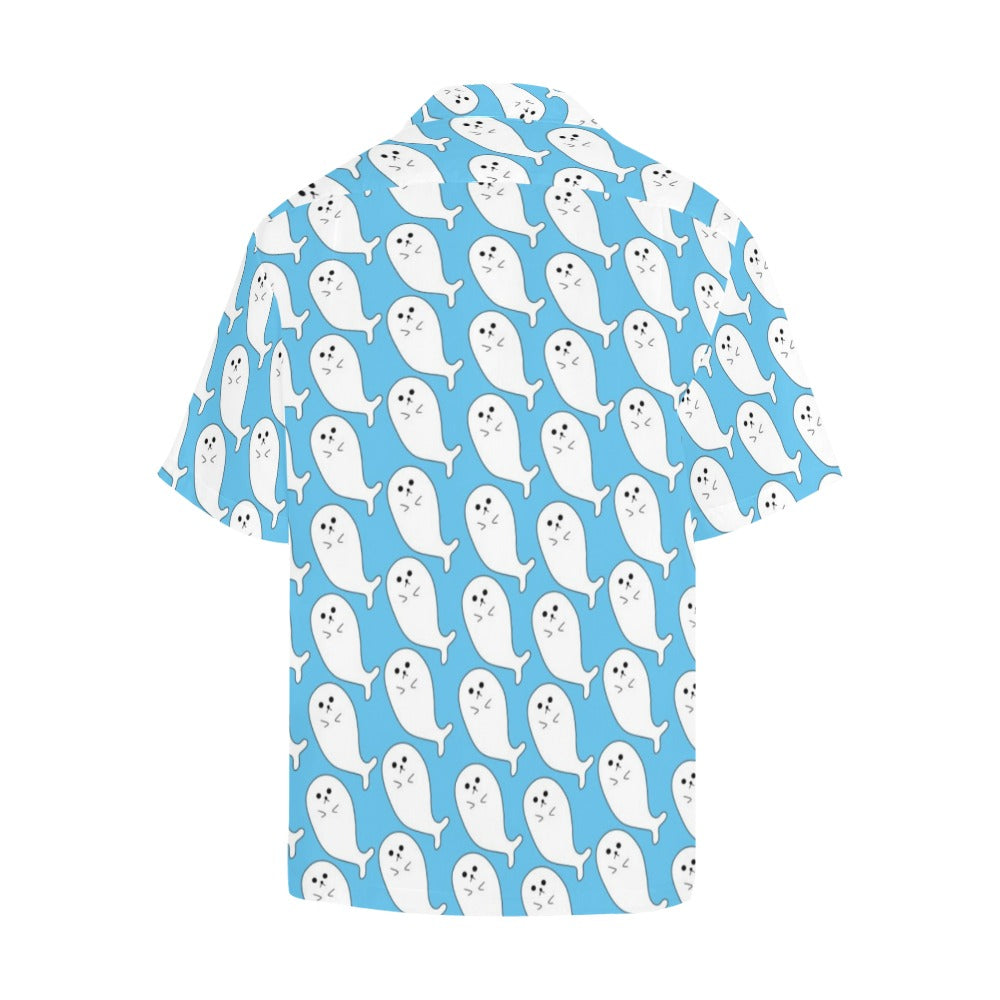 Sea Lion Print Design LKS402 Men's Men's Hawaiian Shirt