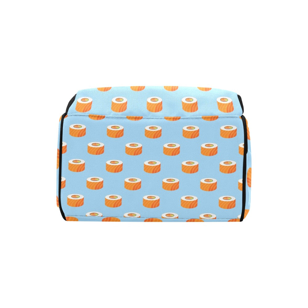 Salmon Sushi Print Design LKS307 Diaper Bag Backpack