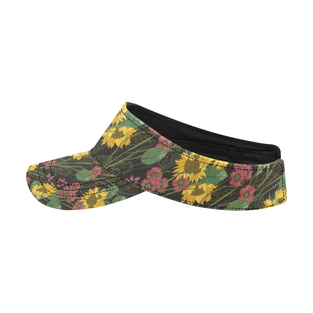 Sunflower Print Design LKS303 Unisex Sun Visor