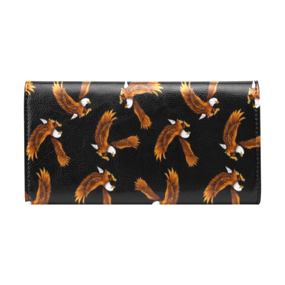 Eagles Print Pattern Women's Trifold Wallet