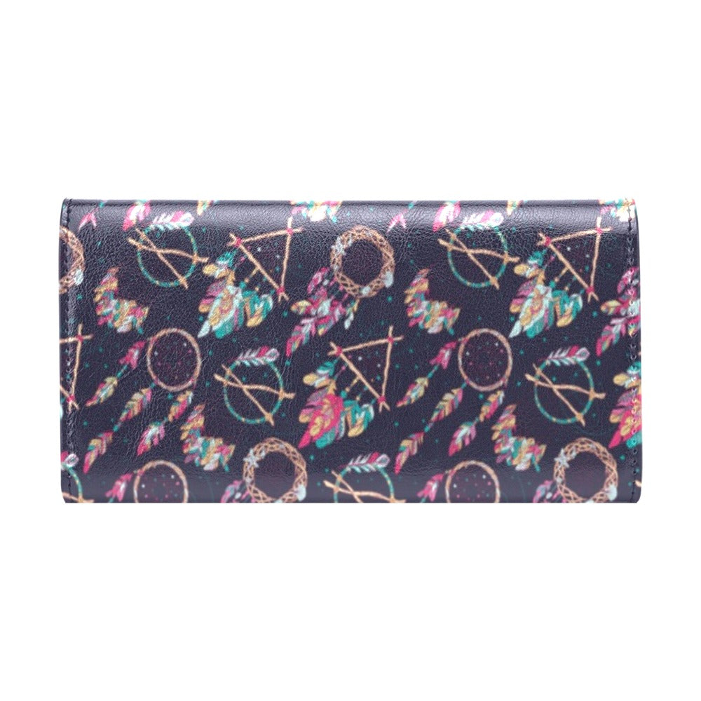 Boho Dream Catcher Colorful Women's Trifold Wallet