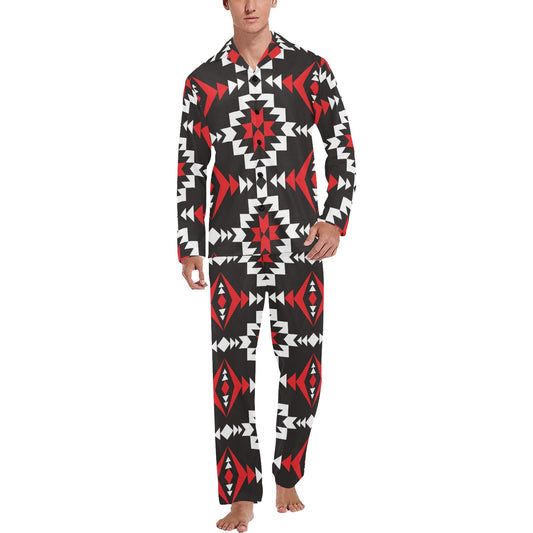 Navajo Pattern Print Design A02 Men's Long Pajama Set
