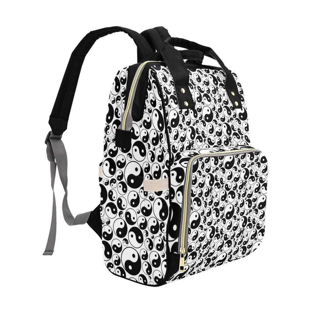 Yin Yang Print Design LKS302 Diaper Bag Backpack