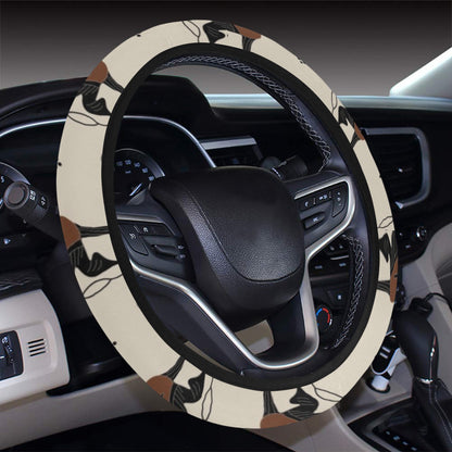Ancient Greek Print Design LKS3010 Steering Wheel Cover with Elastic Edge