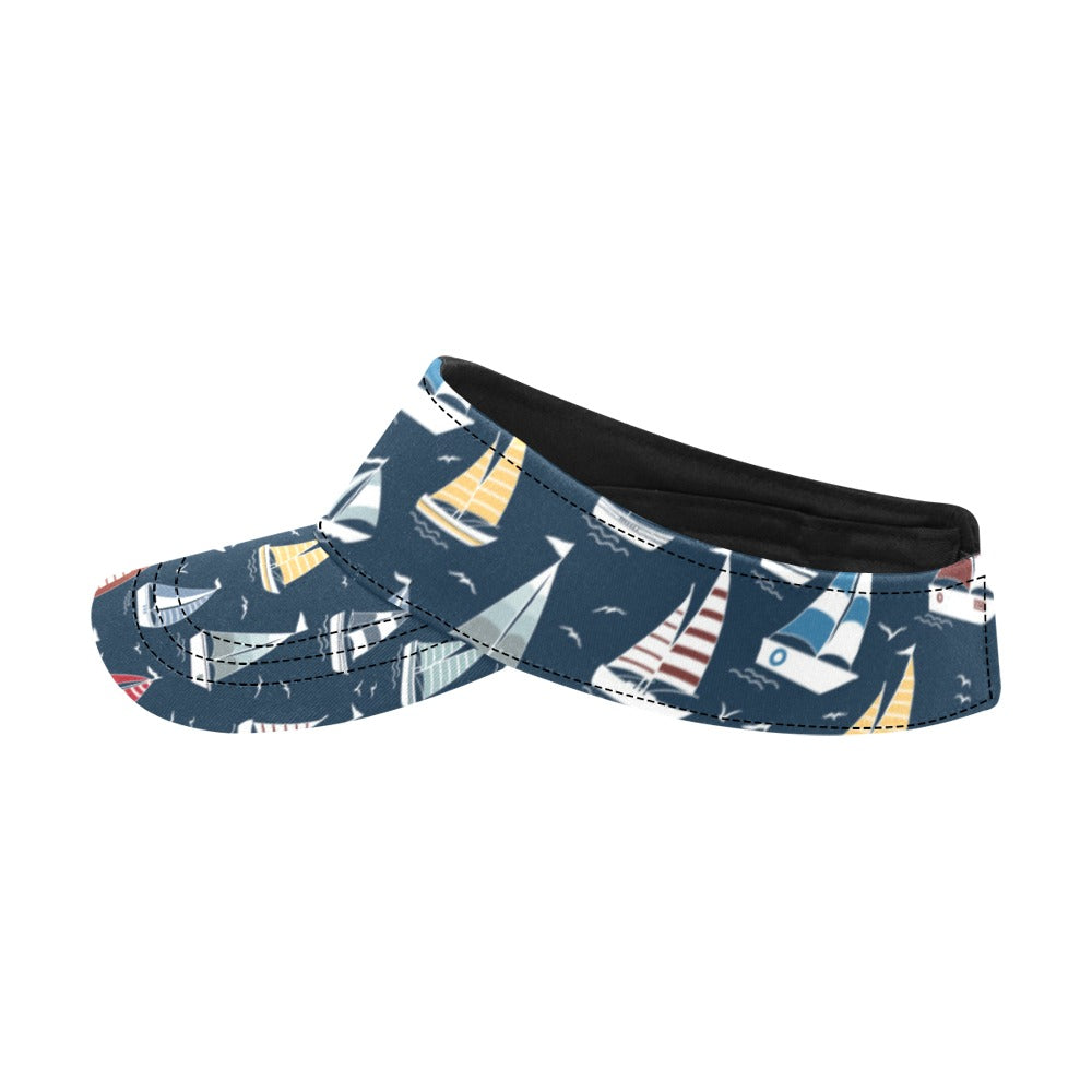 Sailboat Print Design LKS306 Unisex Sun Visor