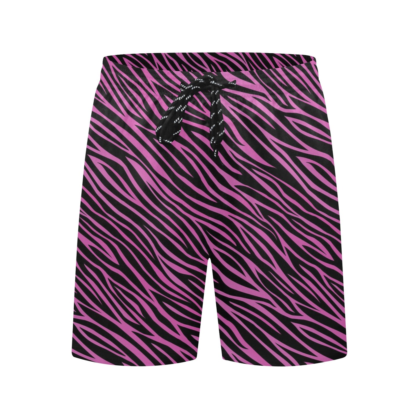 Zebra Pink Print Design LKS304 Men's Swim Trunks Beach Shorts