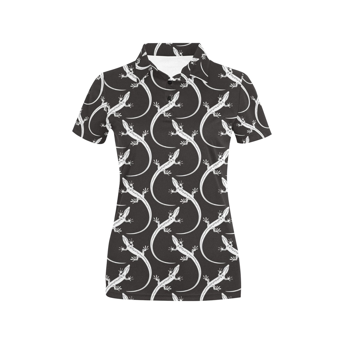 lizard Pattern Print Design 01 Women's Polo Shirt