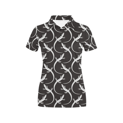 lizard Pattern Print Design 01 Women's Polo Shirt