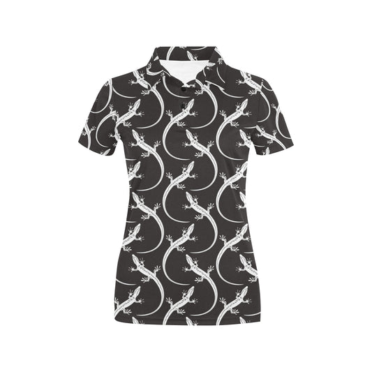 lizard Pattern Print Design 01 Women's Polo Shirt