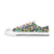 Safari Animal Cartoon Print Design LKS305 Women's White Low Top Shoes