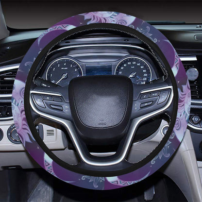 Sun Moon Print Design LKS303 Steering Wheel Cover with Elastic Edge