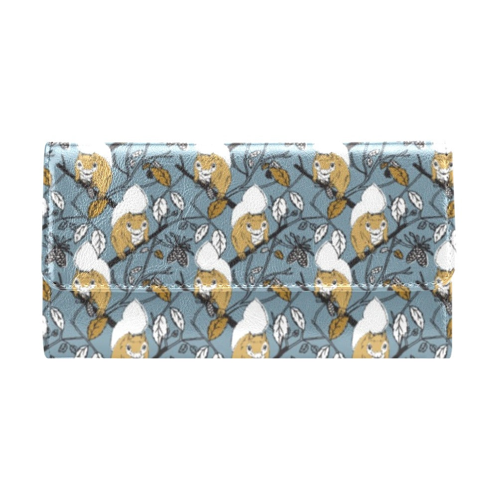 Squirrel Print Design LKS305 Women's Trifold Wallet