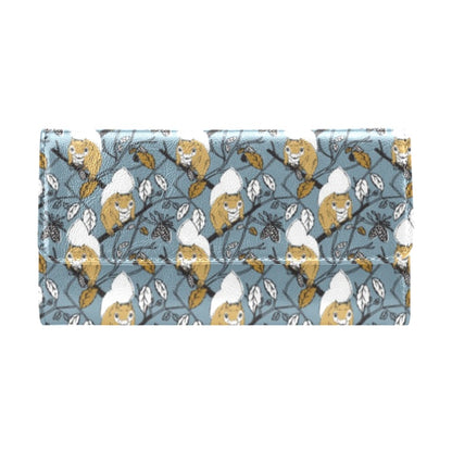 Squirrel Print Design LKS305 Women's Trifold Wallet