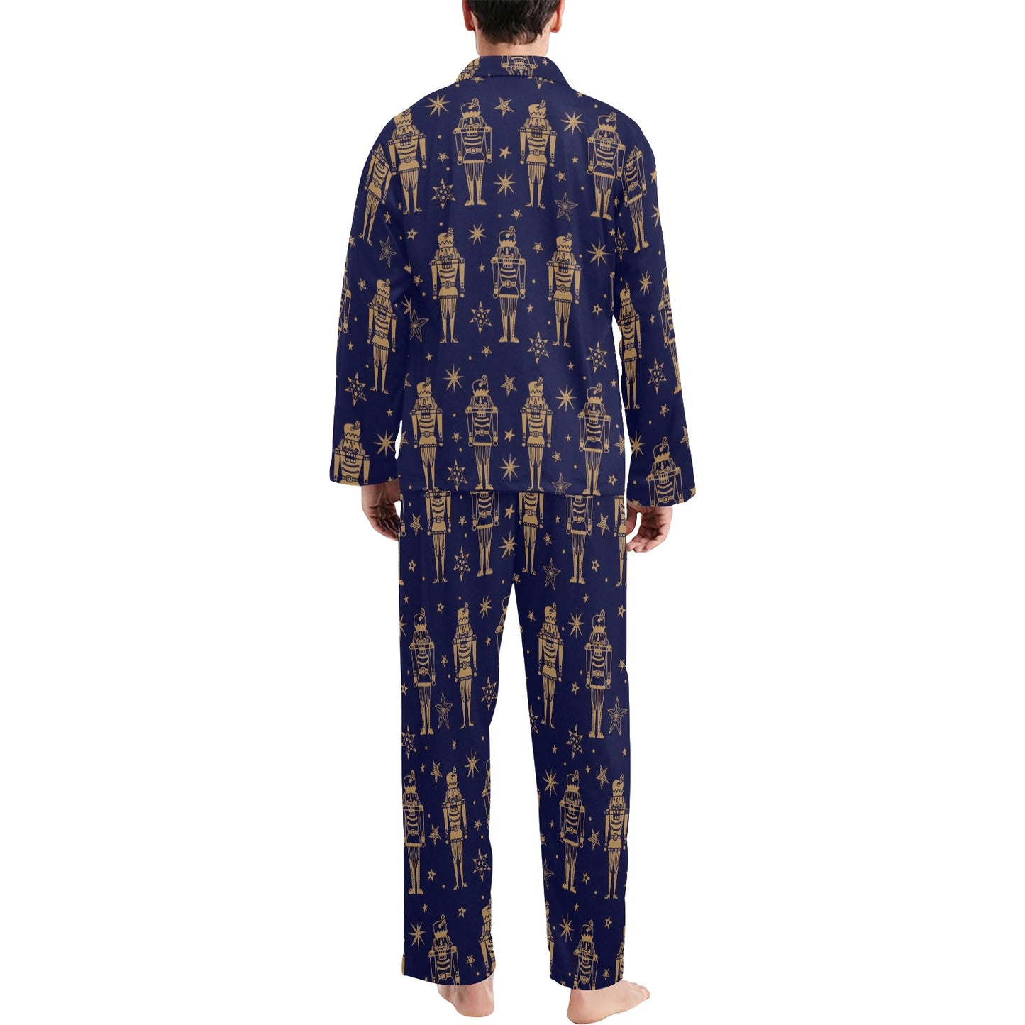Nutcracker Pattern Print Design A05 Men's Long Pajama Set