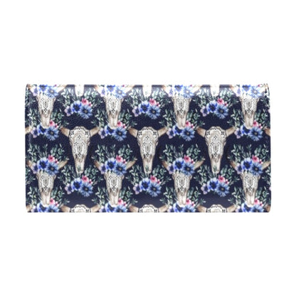 Buffalo Head Print Design LKS402 Women's Trifold Wallet