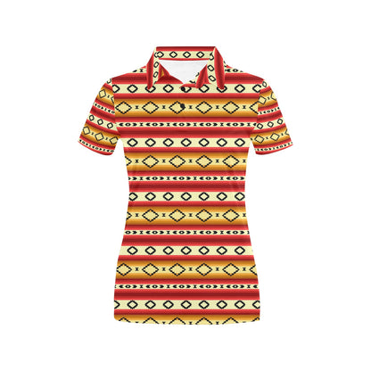 Serape Themed Women's Polo Shirt
