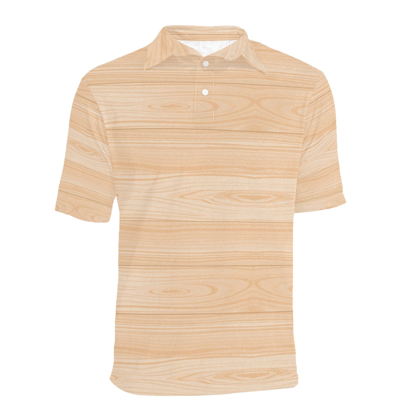 Wood Texture Print Design LKS302 Men Polo Shirt