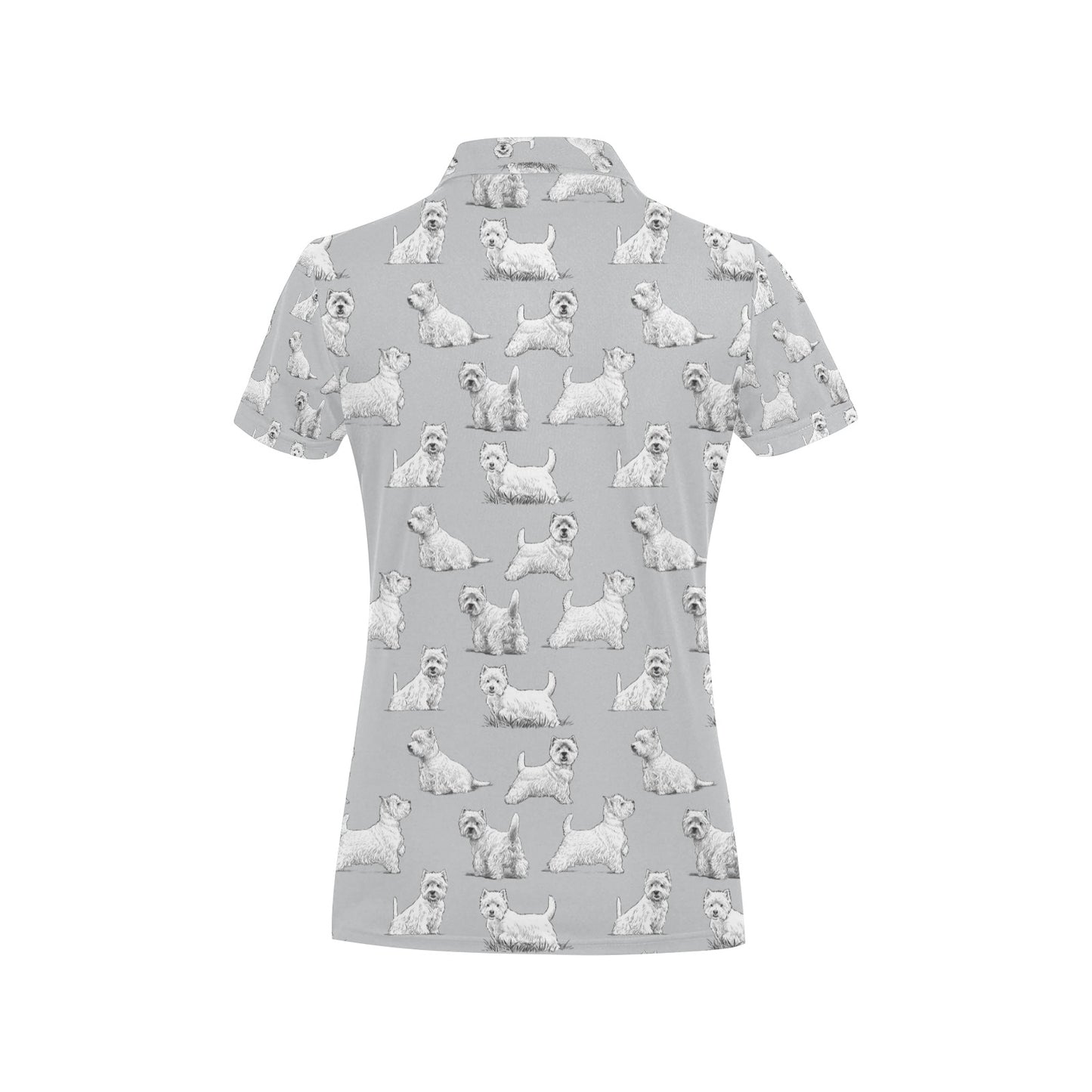 Scottish Terriers Print Design LKS3011 Women's Polo Shirt